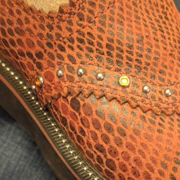 🤎🔶💥⭐Women's Ariat Fatbaby jeweled Western leather Boots size 6.5B🤎🔶💥⭐ - Picture 7 of 12